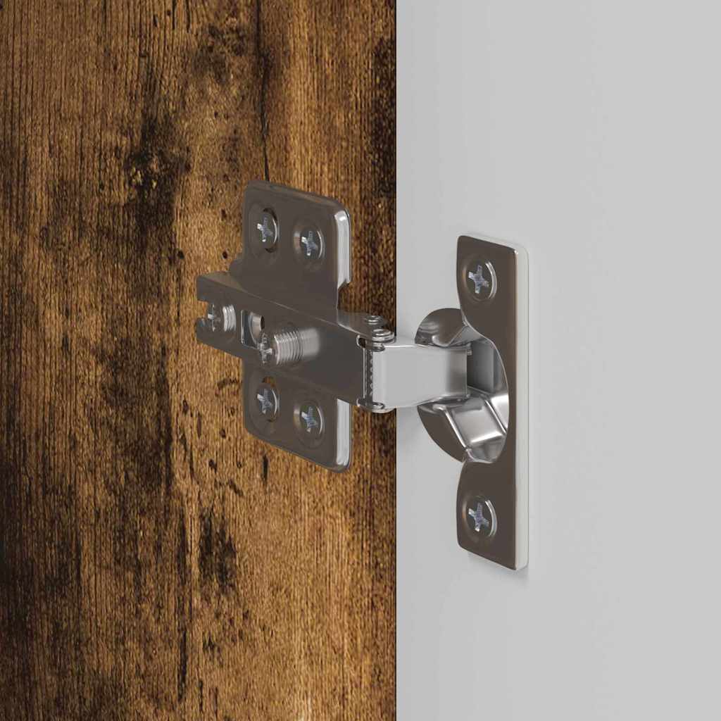 TV vægskab Vægmonteret Røget eg 30 x 31 x 80 cm Konstrueret træ