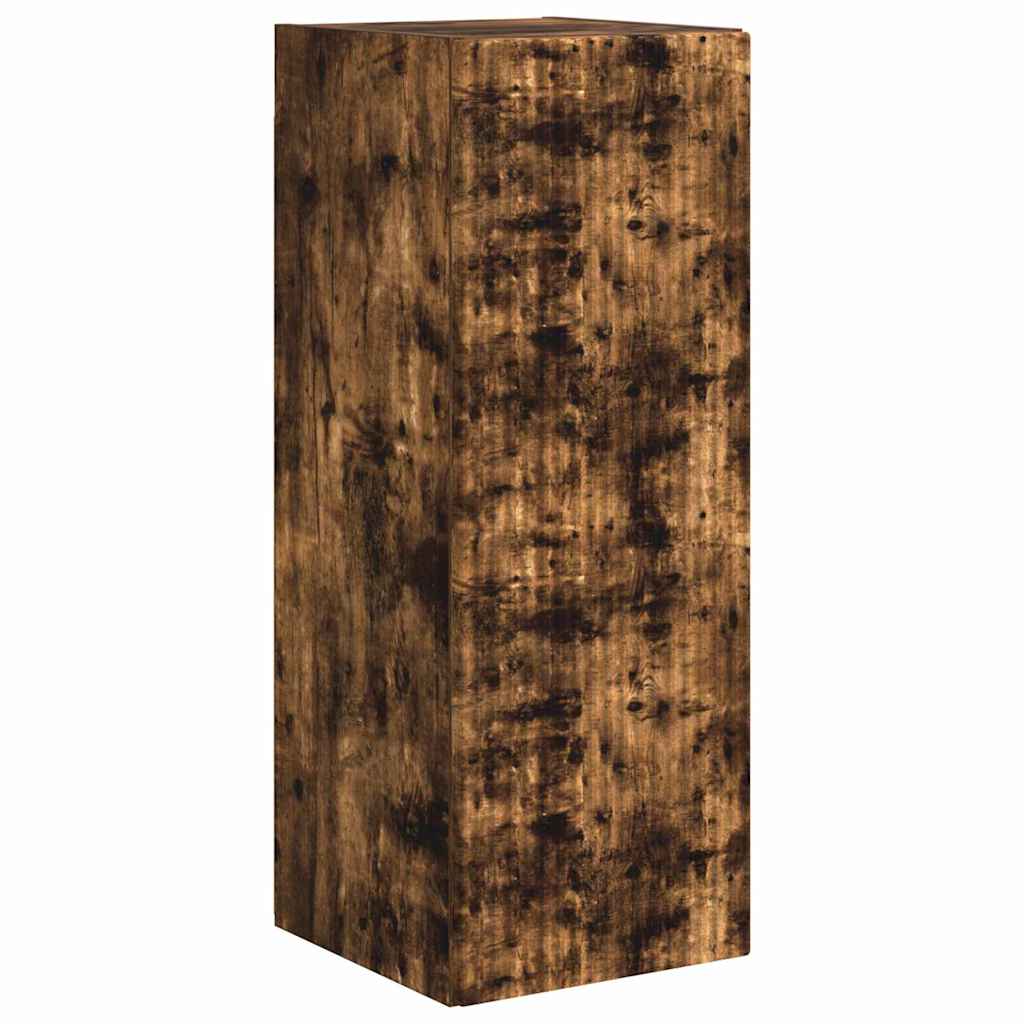 TV vægskab Vægmonteret Røget eg 30 x 31 x 80 cm Konstrueret træ