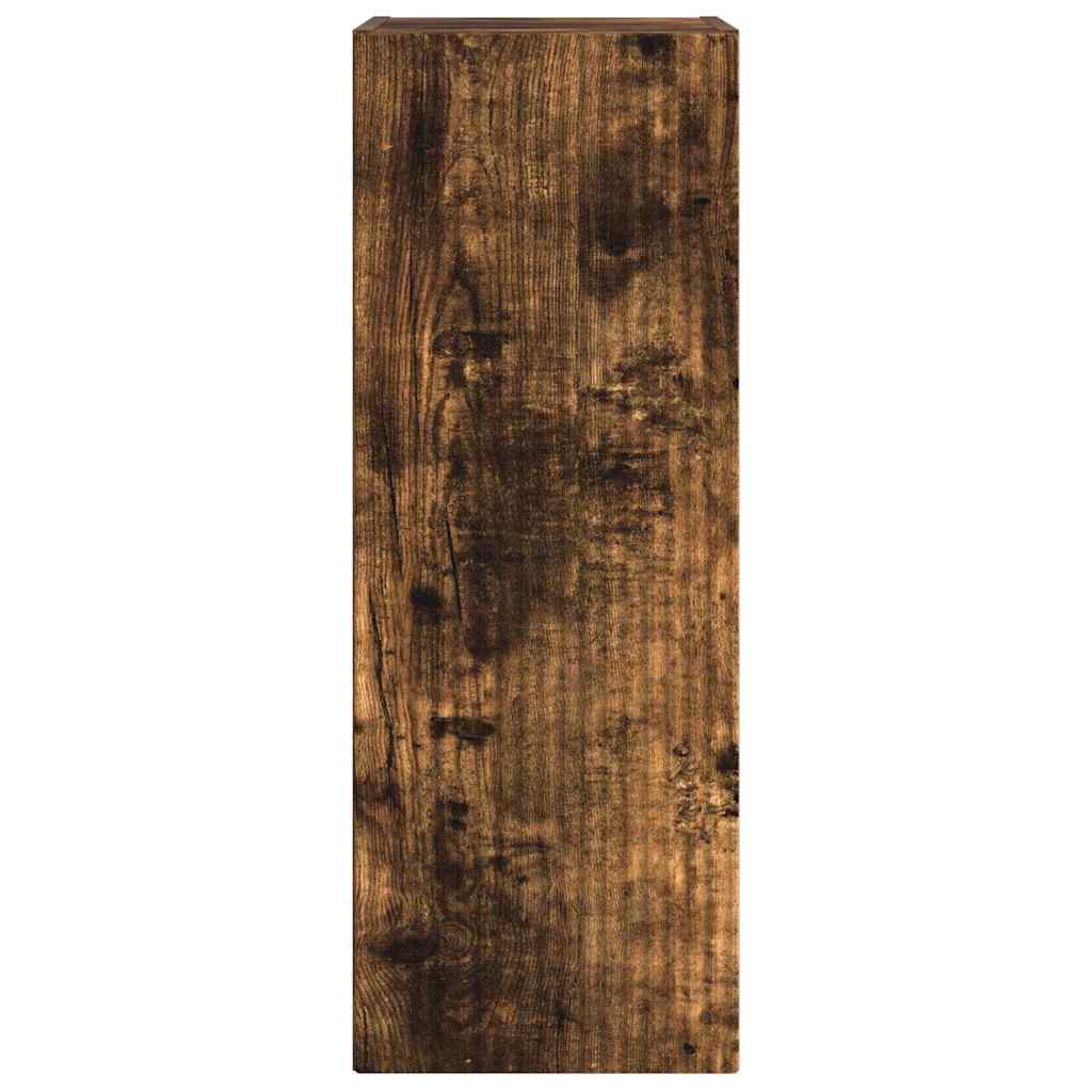 TV vægskab Vægmonteret Røget eg 30 x 31 x 80 cm Konstrueret træ