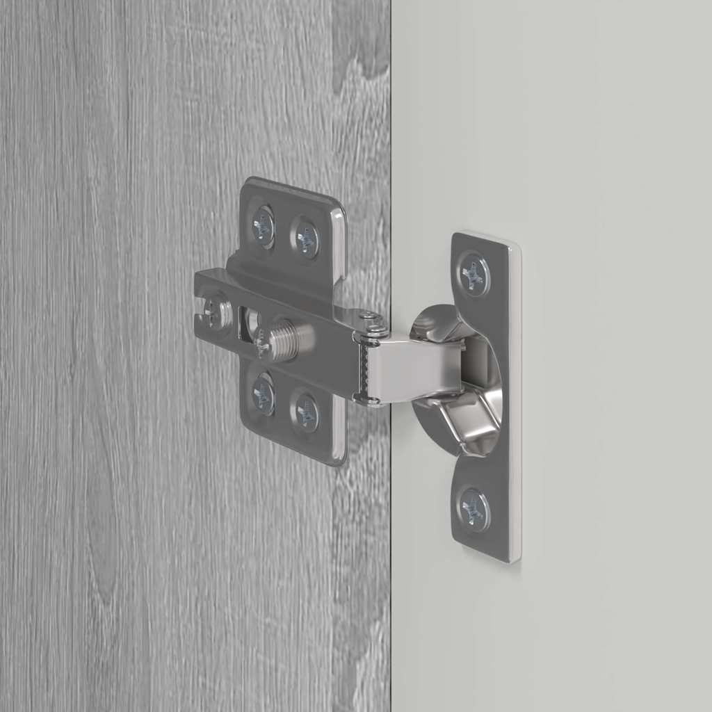 TV vægskab 2 pcs Grå Sonoma 30 x 31 x 80 cm Konstrueret træ