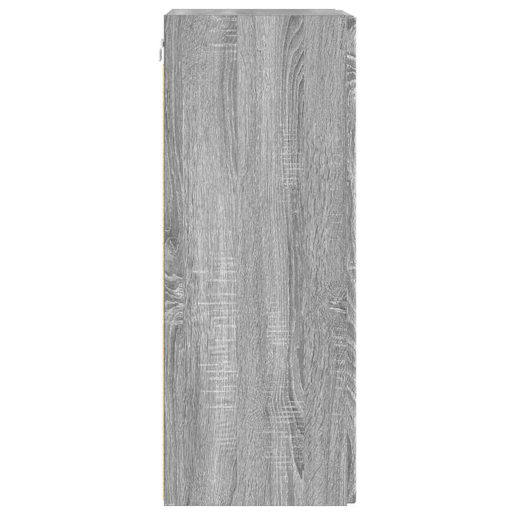 TV vægskab 2 pcs Grå Sonoma 30 x 31 x 80 cm Konstrueret træ