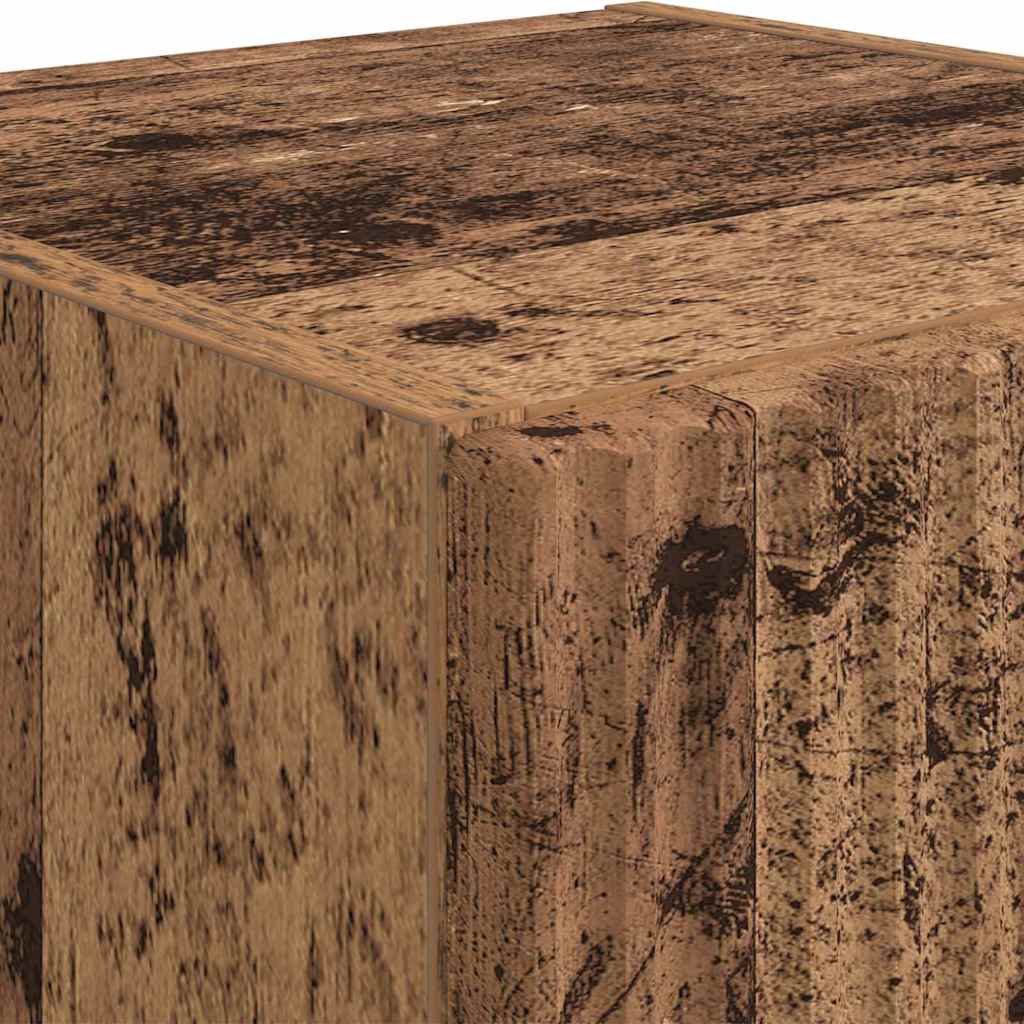 TV vægskab Gammelt træ 30 x 31 x 80 cm Konstrueret træ