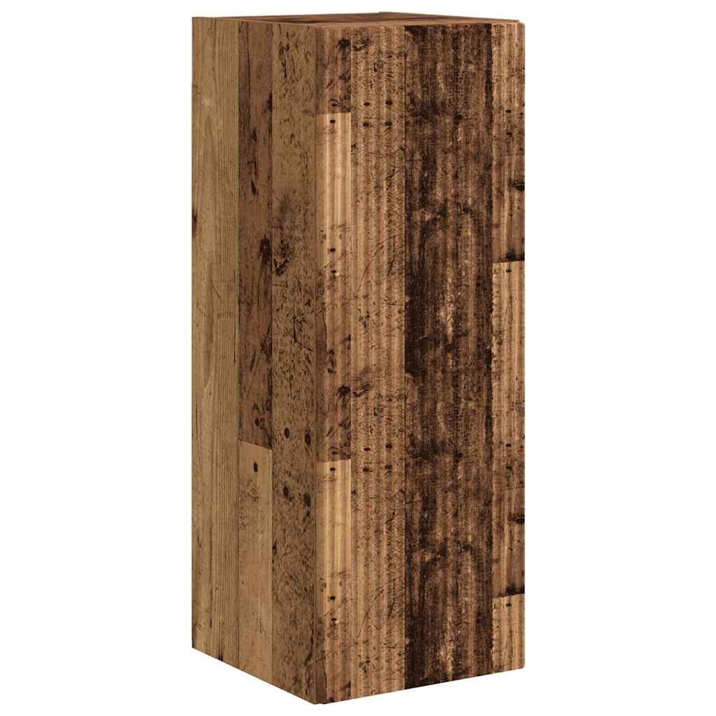 TV vægskab 2 pcs Gammelt træ 30 x 31 x 80 cm Konstrueret træ