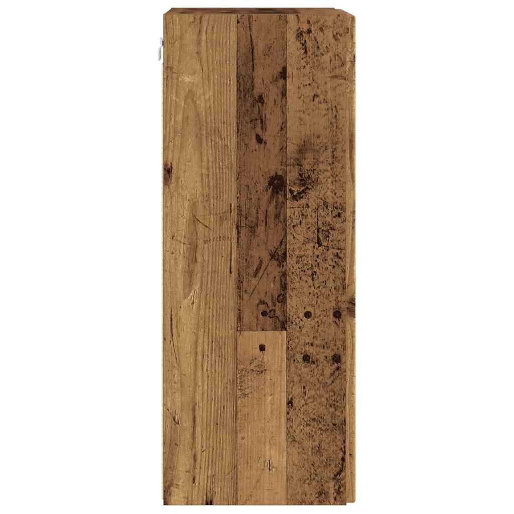 TV vægskab 2 pcs Gammelt træ 30 x 31 x 80 cm Konstrueret træ