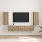 TV vægskab 2 pcs Artisan eg 30 x 31 x 80 cm Konstrueret træ