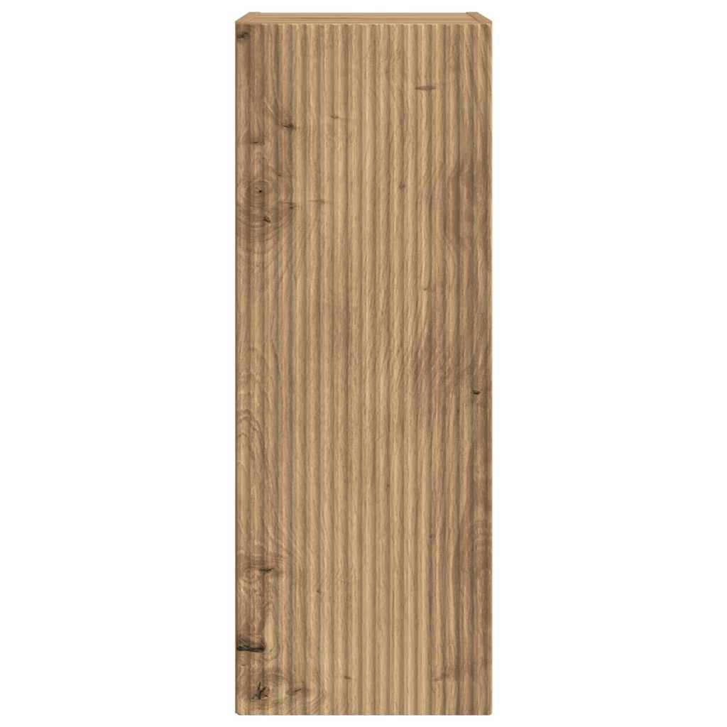 TV vægskab 2 pcs Artisan eg 30 x 31 x 80 cm Konstrueret træ