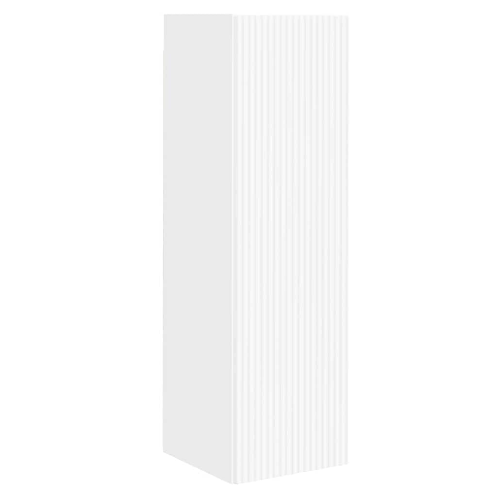 TV vægskab Vægmonteret Hvid 30 x 31 x 100 cm Konstrueret træ