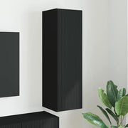 TV vægskab Vægmonteret Sort 30 x 31 x 100 cm Konstrueret træ