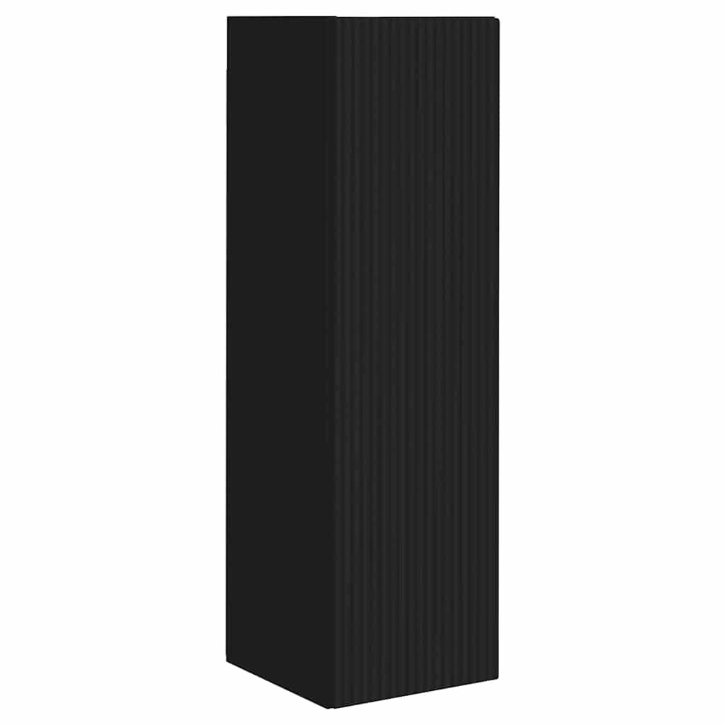 TV vægskab Vægmonteret Sort 30 x 31 x 100 cm Konstrueret træ