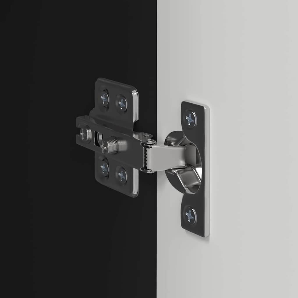 TV vægskab 2 pcs Sort 30 x 31 x 100 cm Konstrueret træ