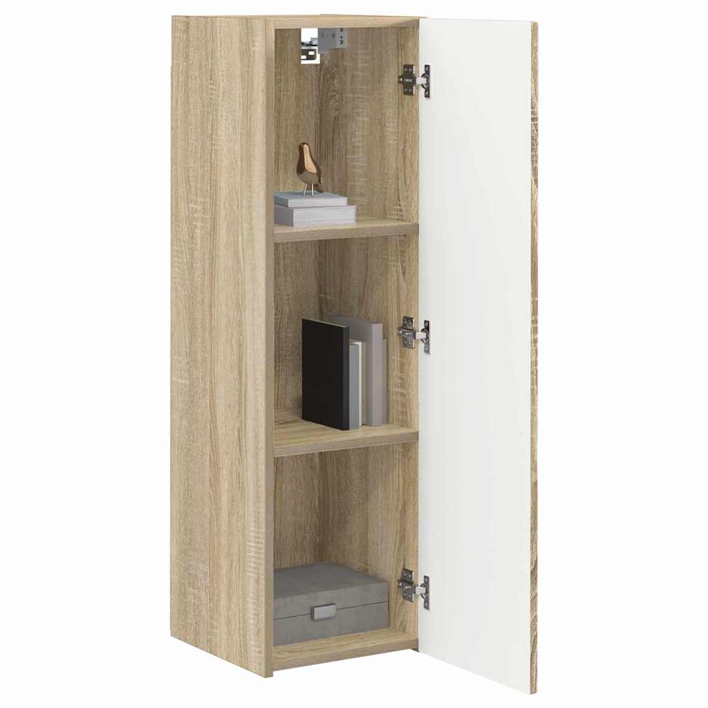 TV vægskab 2 pcs Sonoma 30 x 31 x 100 cm Konstrueret træ