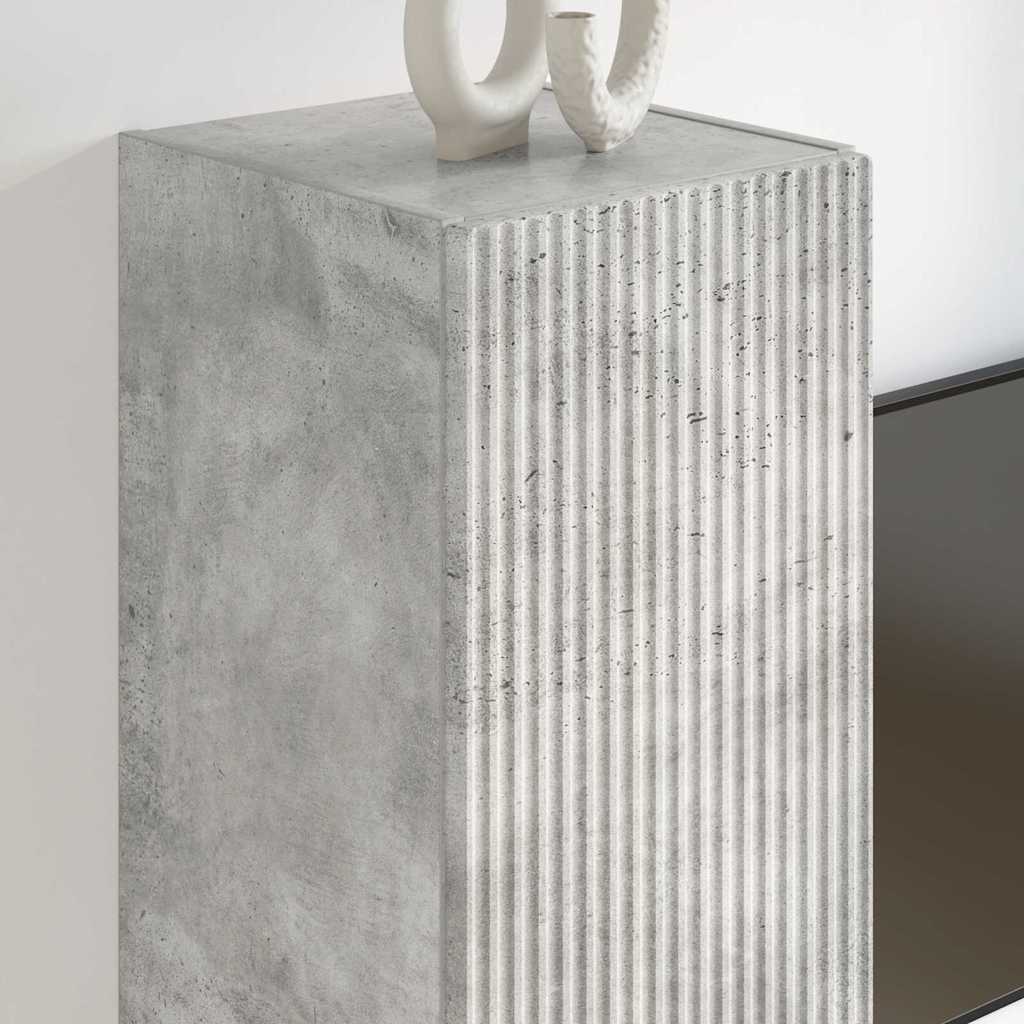 TV vægskab Vægmonteret Beton 30 x 31 x 100 cm Konstrueret træ