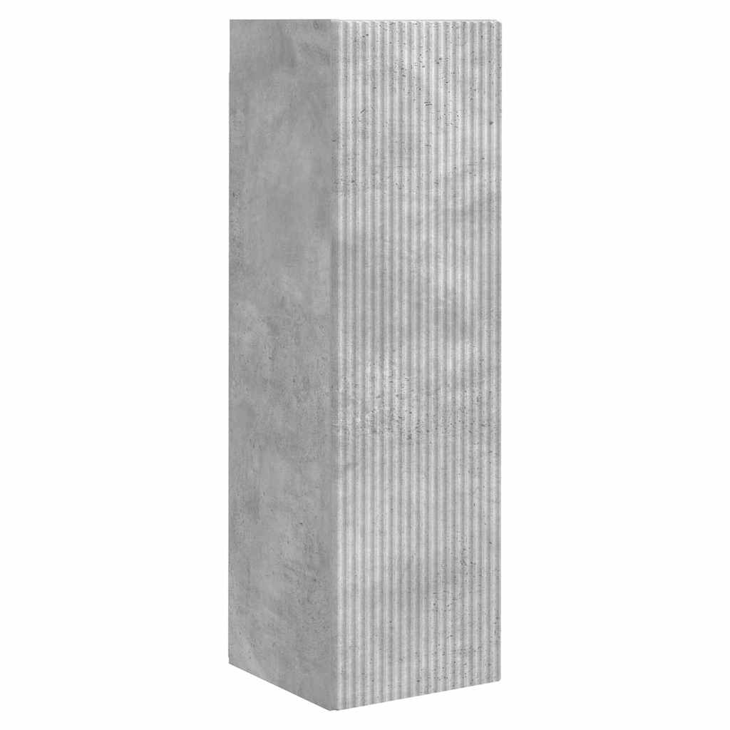 TV vægskab 2 pcs Beton 30 x 31 x 100 cm Konstrueret træ