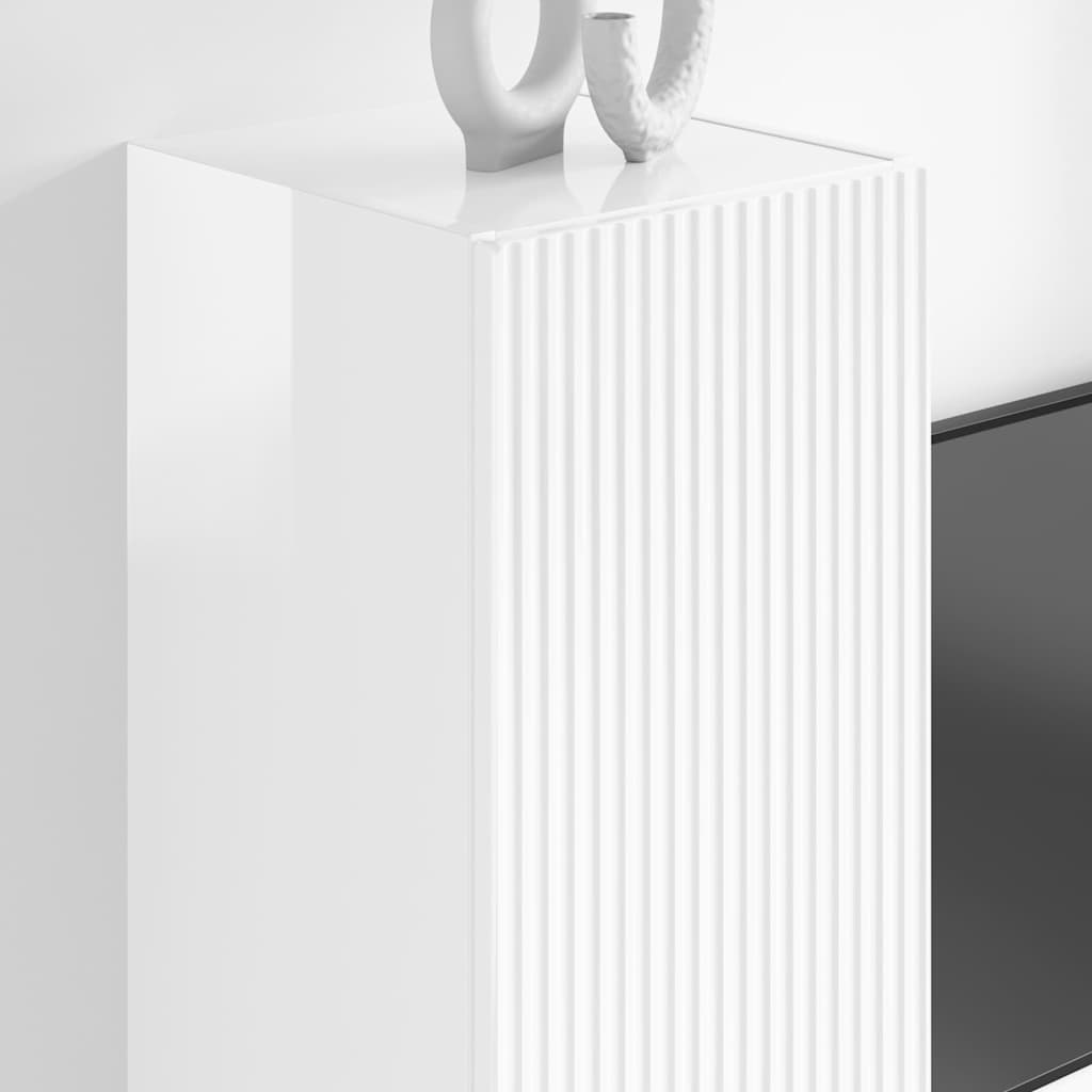 TV vægskab Gloss Hvid 30 x 31 x 100 cm Konstrueret træ