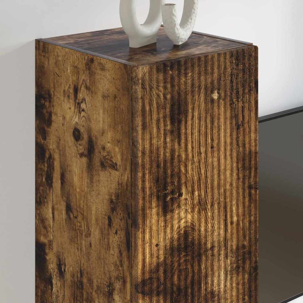 TV vægskab Røget eg 30 x 31 x 100 cm Konstrueret træ