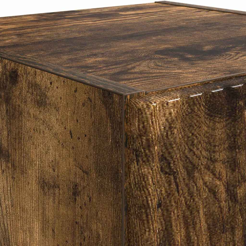 TV vægskab 2 pcs Røget eg 30 x 31 x 100 cm Konstrueret træ