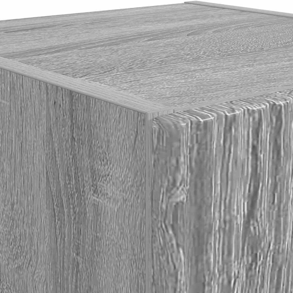 TV vægskab 2 pcs Grå Sonoma 30 x 31 x 100 cm Konstrueret træ