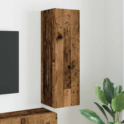 TV vægskab 30 x 31 x 100 cm Gammelt træ Konstrueret træ
