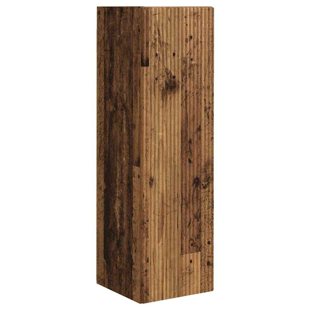 TV vægskab 2 pcs Gammelt træ 30 x 31 x 100 cm Konstrueret træ