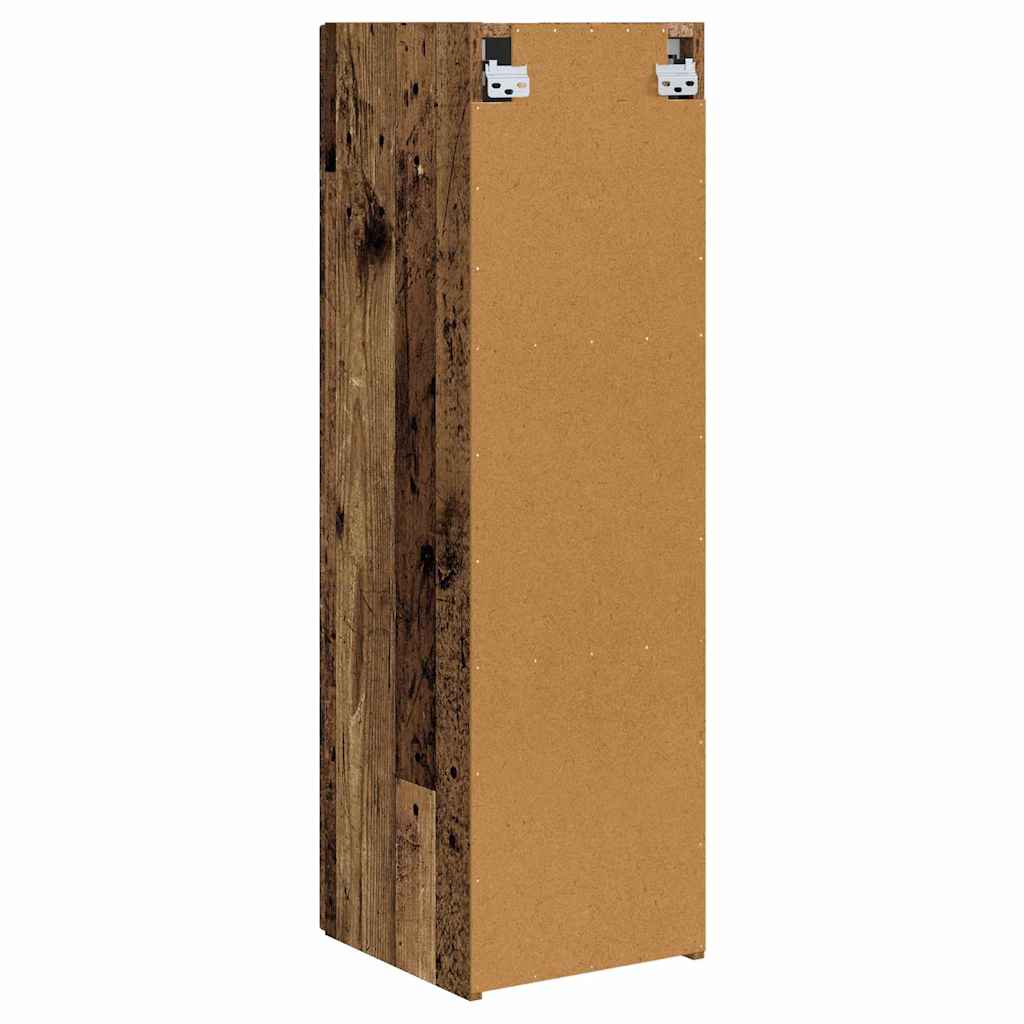 TV vægskab 2 pcs Gammelt træ 30 x 31 x 100 cm Konstrueret træ