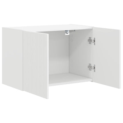 TV vægskab Vægmonteret Hvid 59,5 x 31 x 40 cm Konstrueret træ