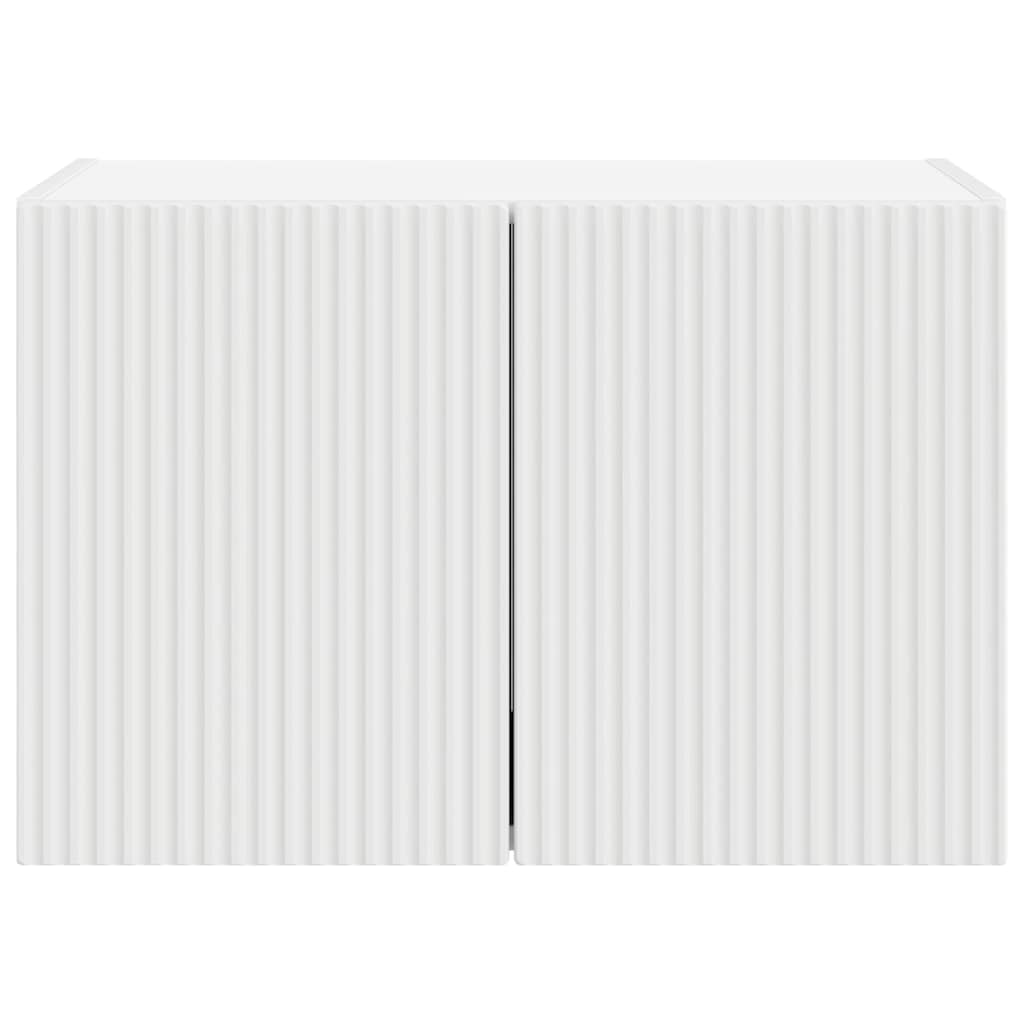 TV vægskab Vægmonteret Hvid 59,5 x 31 x 40 cm Konstrueret træ