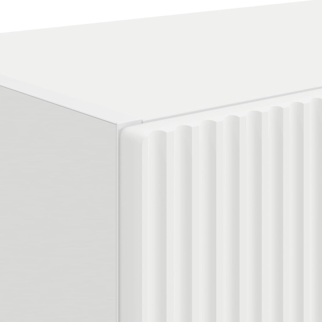 TV vægskab 2 pcs Hvid 59,5 x 31 x 40 cm Konstrueret træ