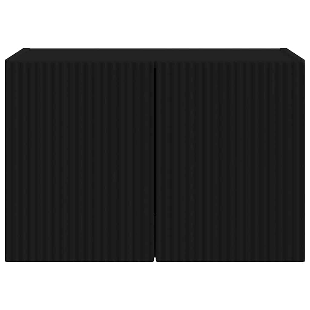 TV vægskab Vægmonteret Sort 59,5 x 31 x 40 cm Konstrueret træ