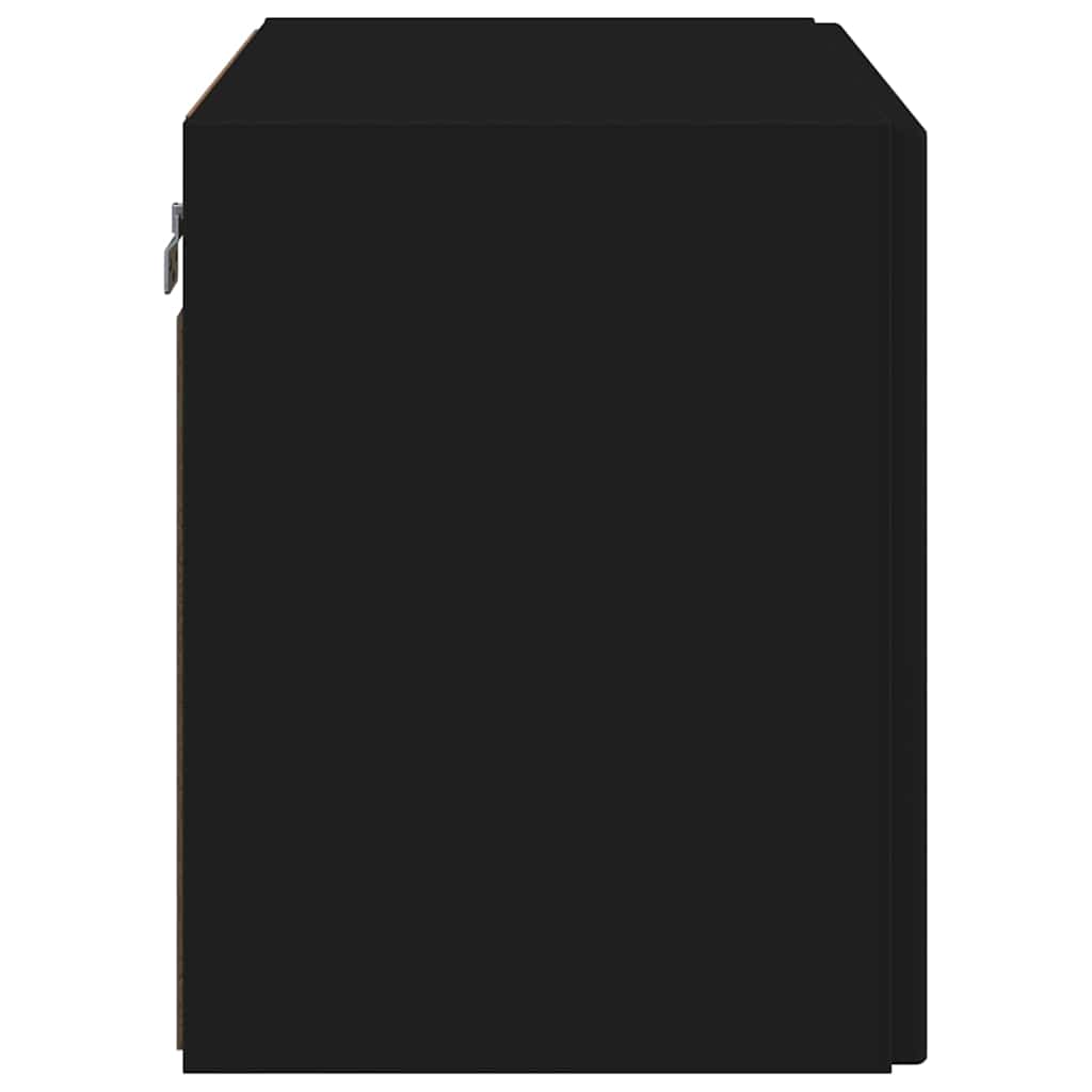 TV vægskab Vægmonteret Sort 59,5 x 31 x 40 cm Konstrueret træ