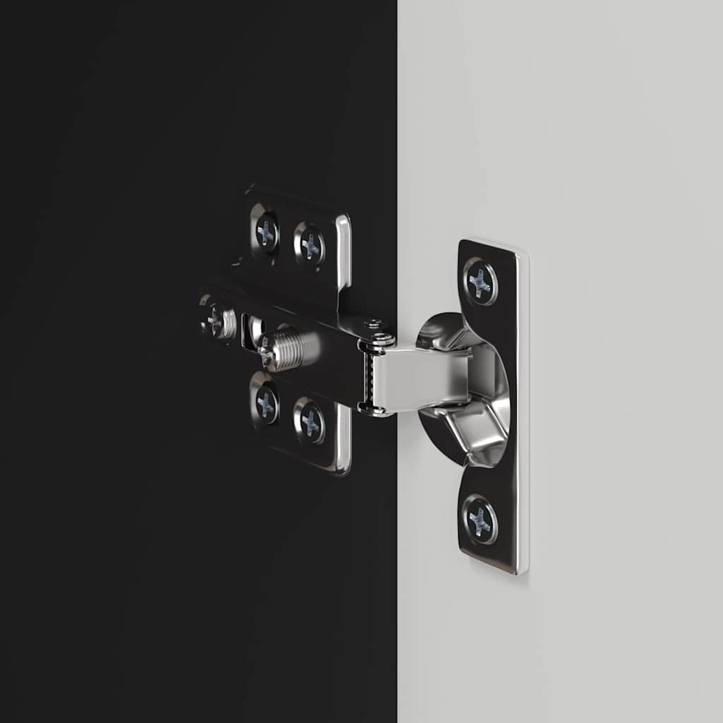 TV vægskab 2 pcs Sort 59,5 x 31 x 40 cm Konstrueret træ