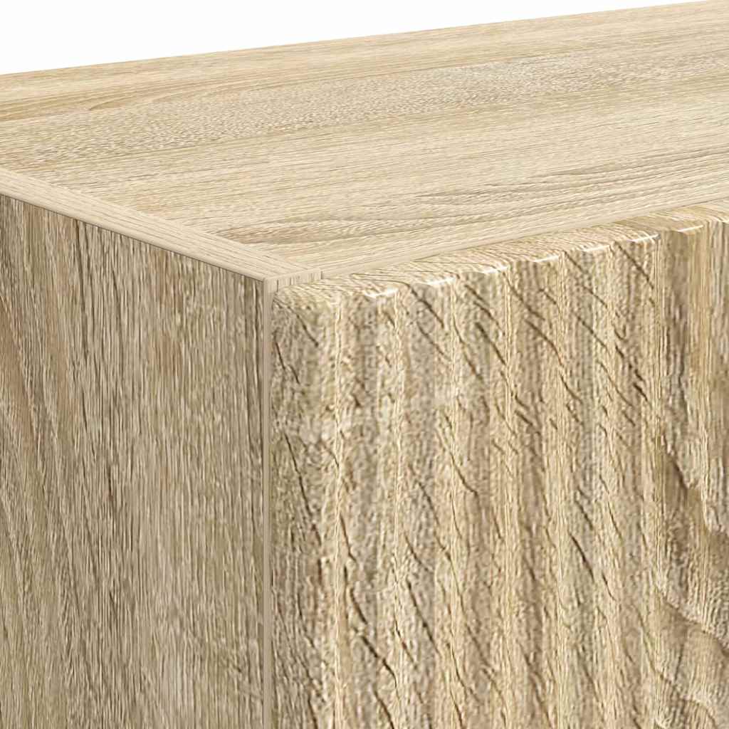 TV vægskab 2 pcs Sonoma eg 59,5 x 31 x 40 cm Konstrueret træ