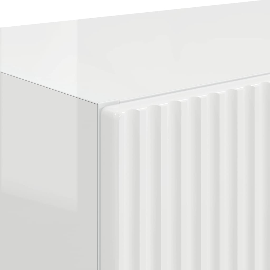 TV vægskab Høj gloss hvid 59,5 x 31 x 40 cm Konstrueret træ