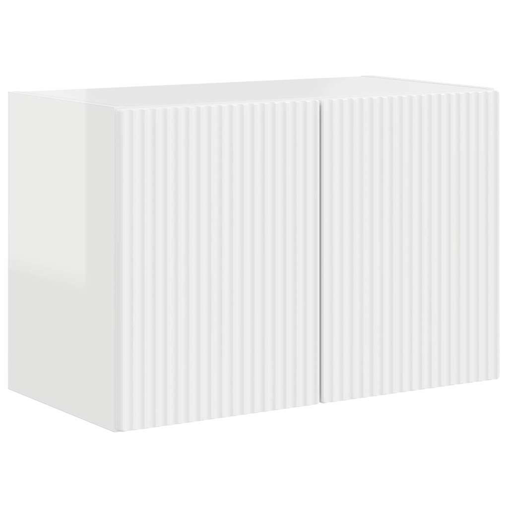TV vægskab Høj gloss hvid 59,5 x 31 x 40 cm Konstrueret træ