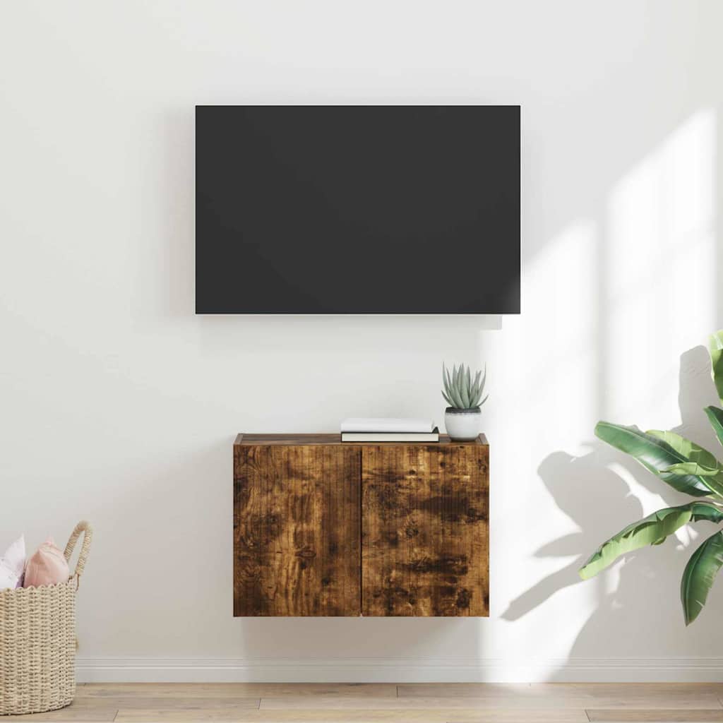 TV vægskab Røget eg 59,5 x 31 x 40 cm Konstrueret træ
