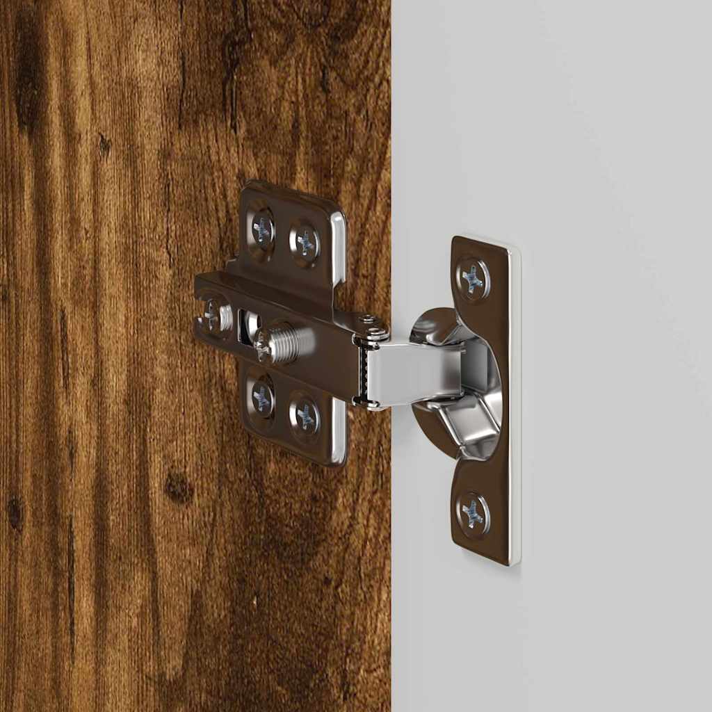 TV vægskab 2 pcs Røget eg 59,5 x 31 x 40 cm Konstrueret træ