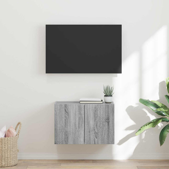 TV vægskab 59,5 x 31 x 40 cm Grå Sonoma Konstrueret træ