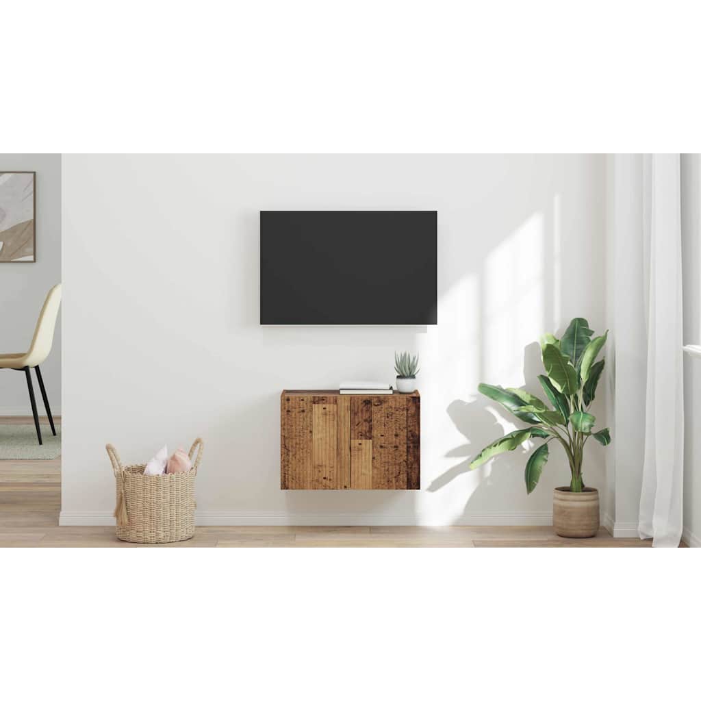 TV vægskab Gammelt træ 59,5 x 31 x 40 cm Konstrueret træ