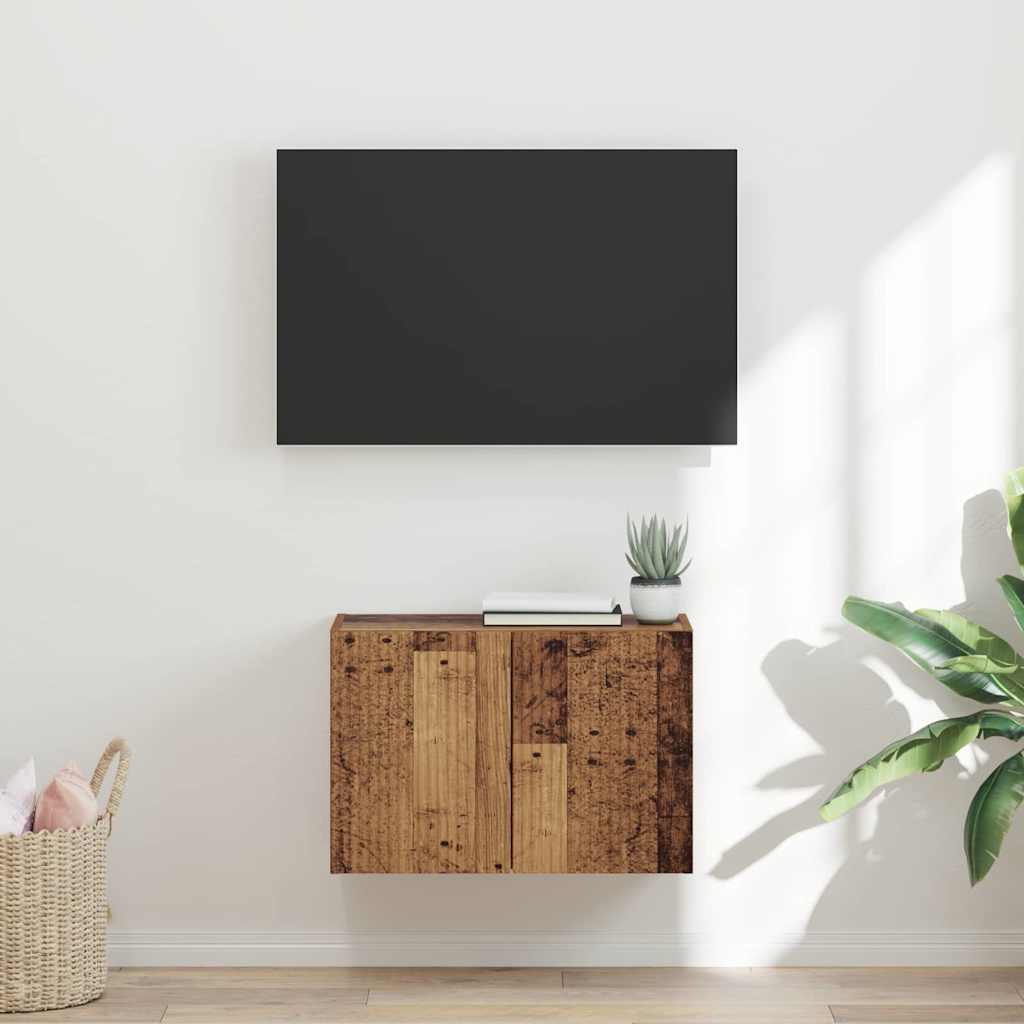 TV vægskab Gammelt træ 59,5 x 31 x 40 cm Konstrueret træ