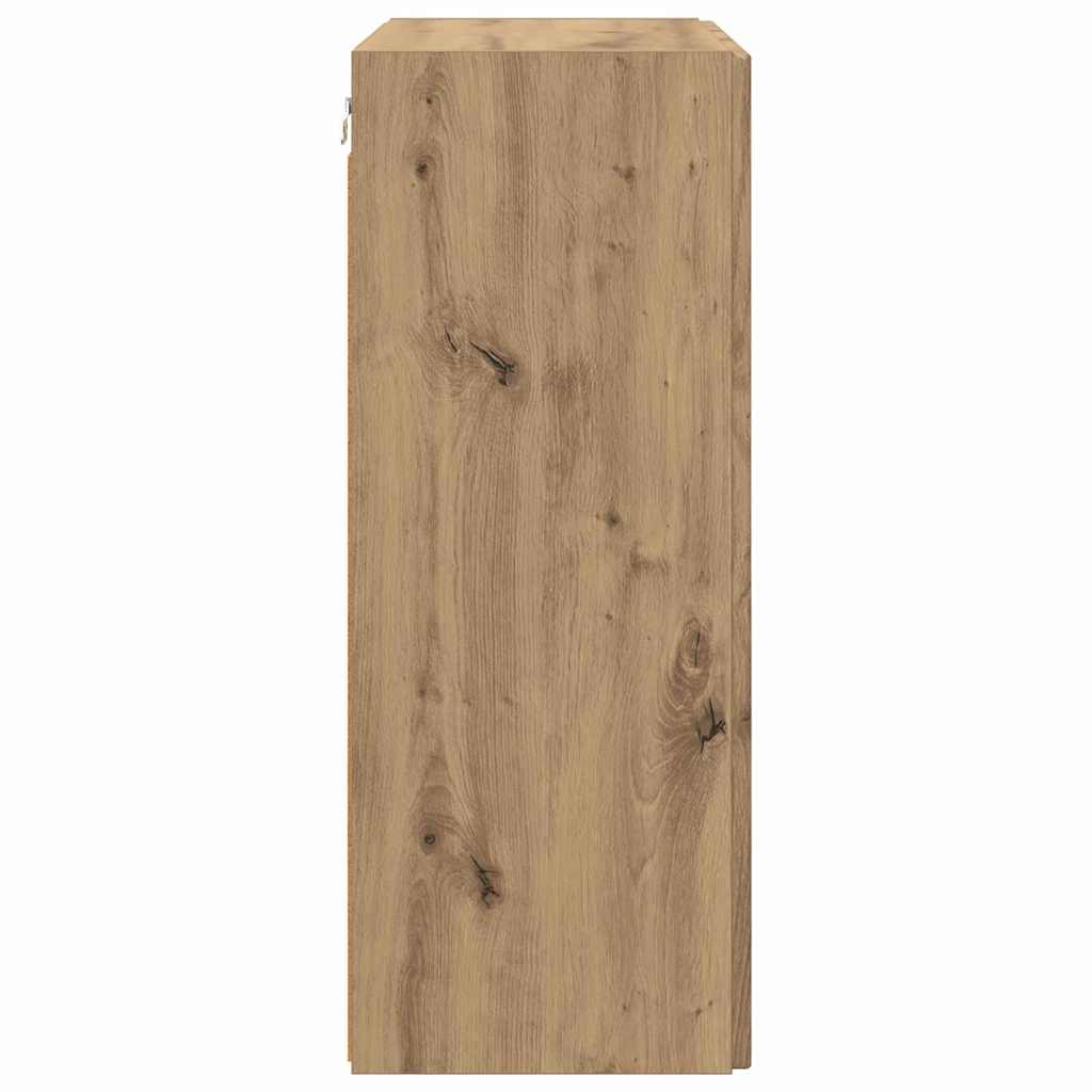 TV vægskab Vægmonteret Hvid 59,5 x 31 x 60 cm Konstrueret træ