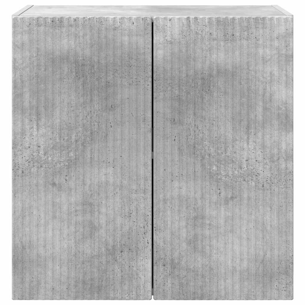 TV vægskab Beton Grå 59,5 x 31 x 60 cm Konstrueret træ