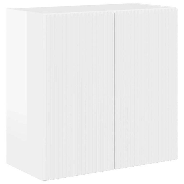 TV vægskab 59,5 x 31 x 60 cm Høj gloss hvid Konstrueret træ