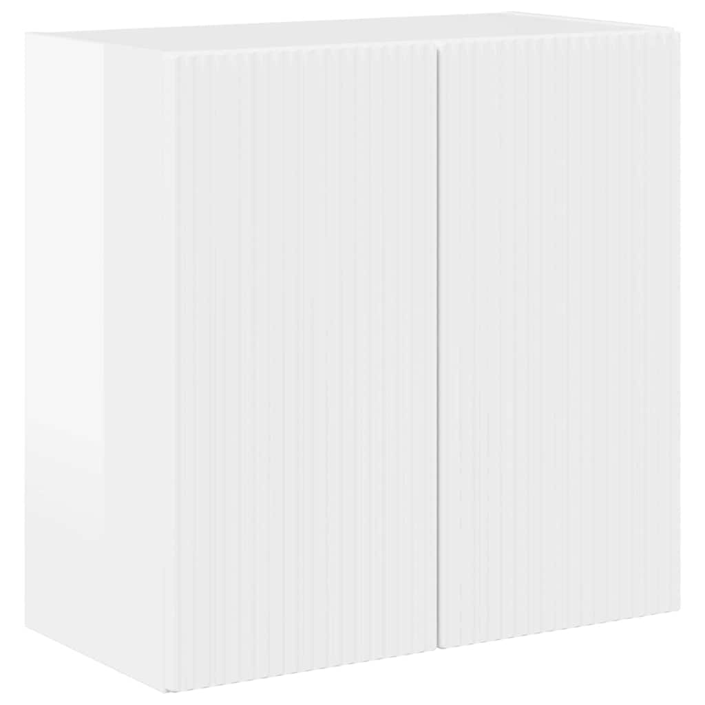 TV vægskab Høj gloss hvid 59,5 x 31 x 60 cm Konstrueret træ