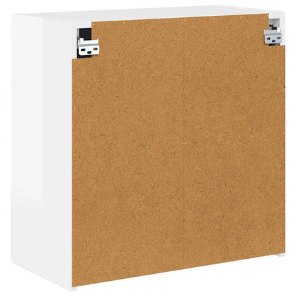 TV vægskab 59,5 x 31 x 60 cm Høj gloss hvid Konstrueret træ