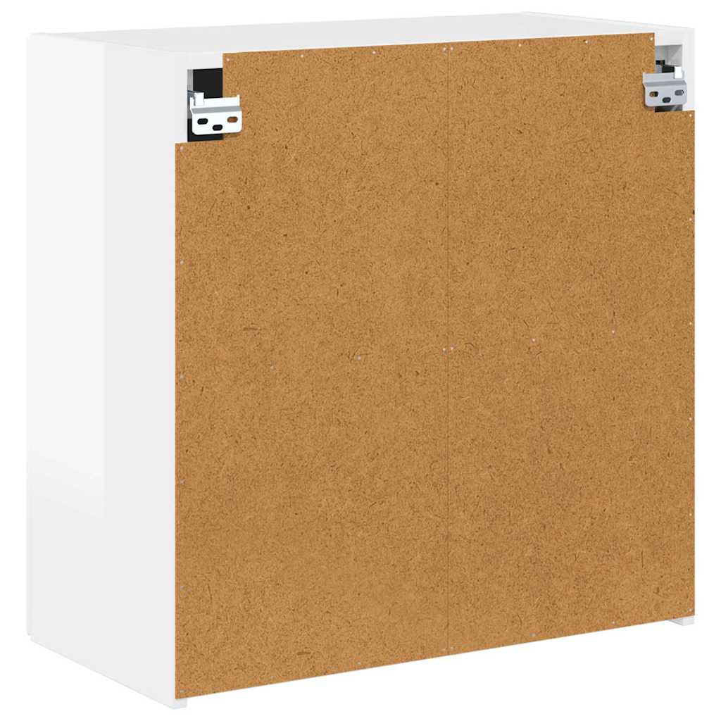 TV vægskab Høj gloss hvid 59,5 x 31 x 60 cm Konstrueret træ