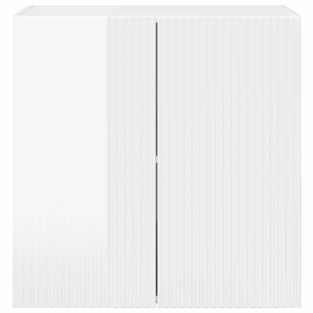 TV vægskab Høj gloss hvid 59,5 x 31 x 60 cm Konstrueret træ