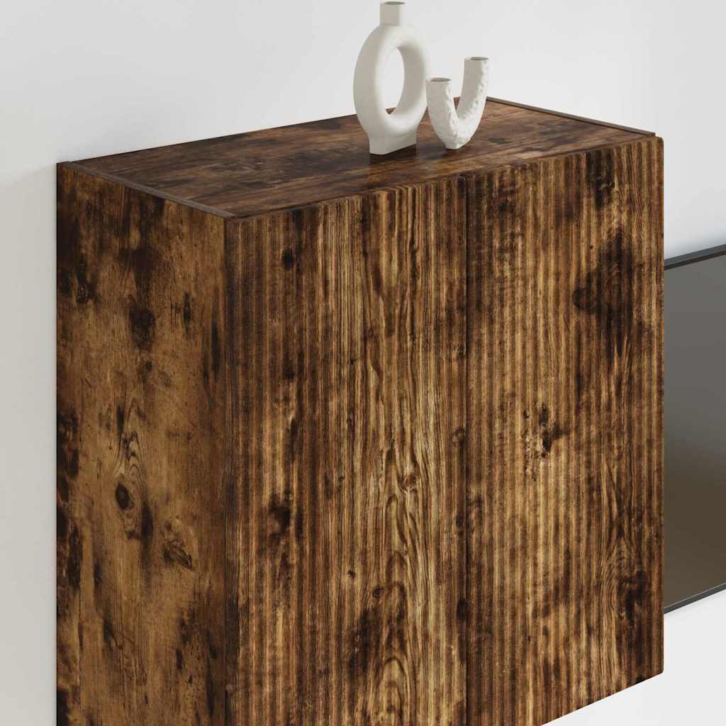 TV vægskab Røget eg 59,5 x 31 x 60 cm Konstrueret træ