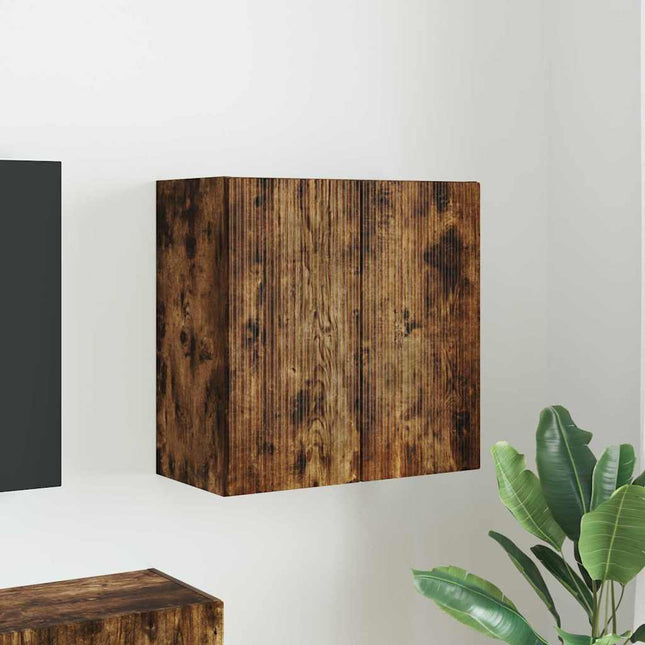 TV vægskab 59,5 x 31 x 60 cm Røget eg Konstrueret træ