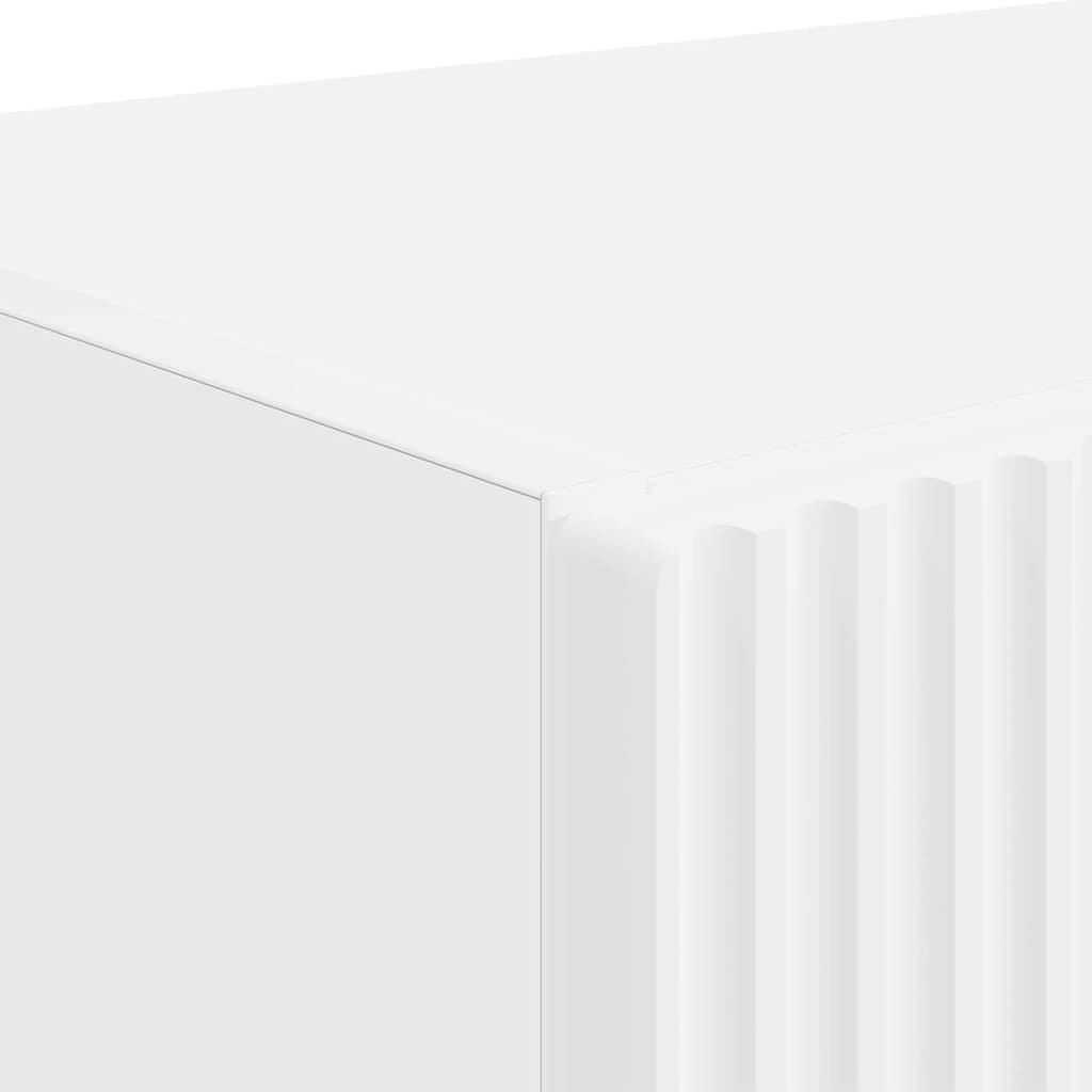 TV vægskab Vægmonteret Hvid 59,5 x 31 x 80 cm Konstrueret træ