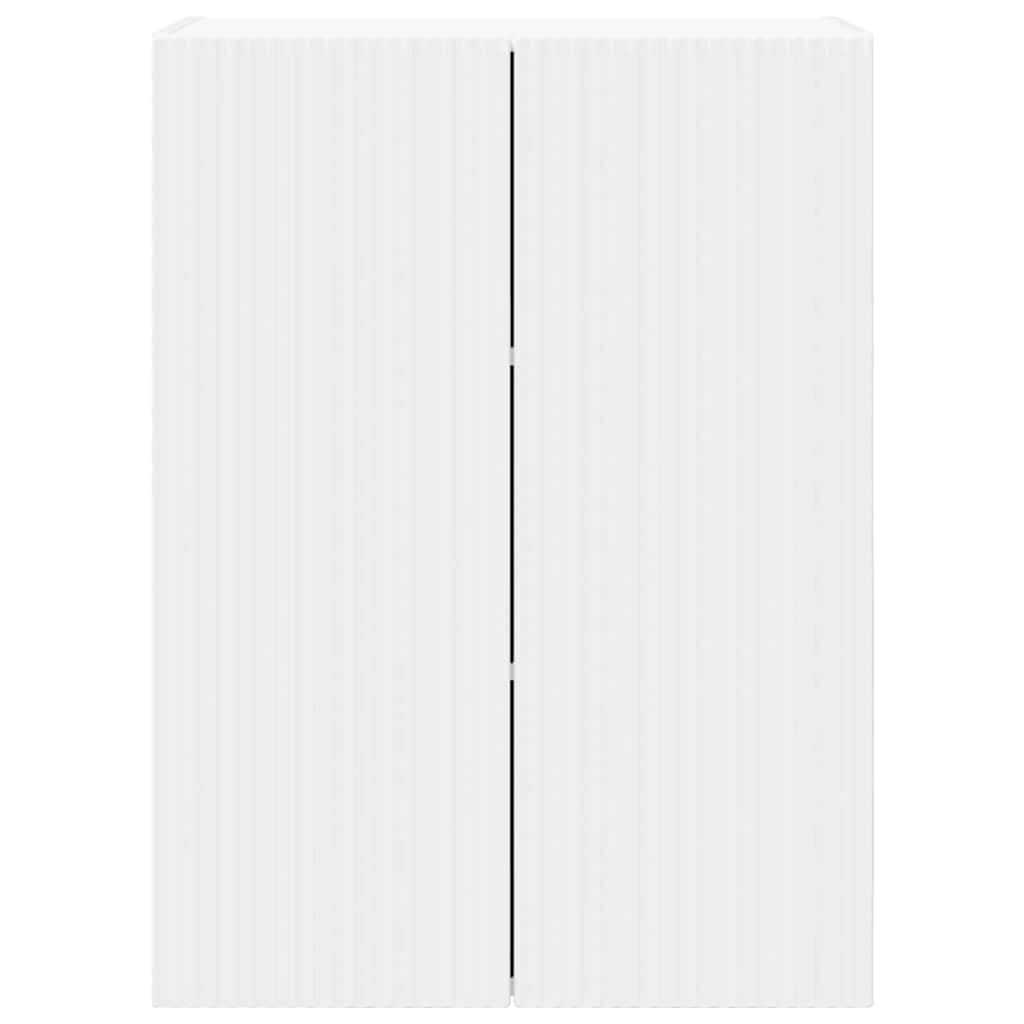 TV vægskab Vægmonteret Hvid 59,5 x 31 x 80 cm Konstrueret træ