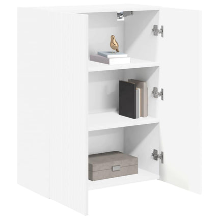 TV vægskab 59,5 x 31 x 80 cm Hvid Konstrueret træ